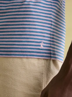 Boathouse Pink Stripe Jersey Crew Neck T-Shirt<Joules Hot