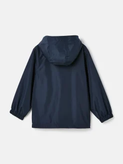 Boys' Rainwell Navy Blue Waterproof Raincoat With Hood<Joules Discount