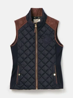 Braemar Luxe Showerproof Diamond Quilted Gilet<Joules Clearance