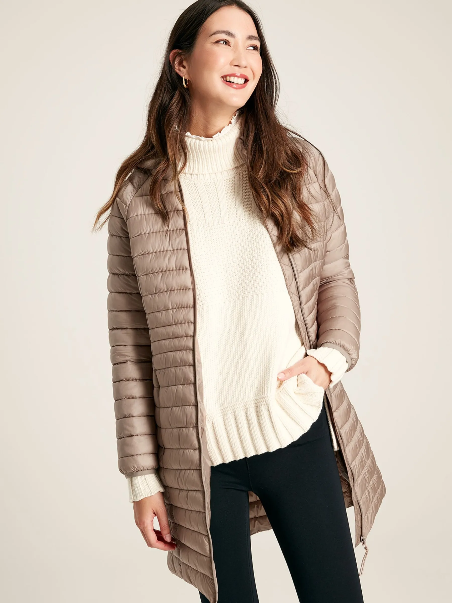 Bramley Showerproof Long Packable Padded Coat<Joules Best