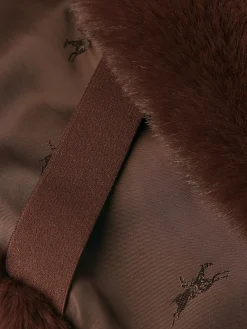 Callcott Chocolate Brown Faux Fur Scarf<Joules Sale