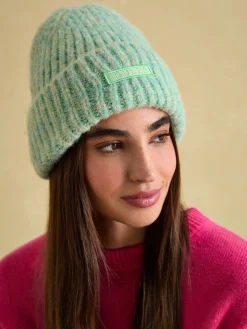 Caversham Mint Green Beanie Hat<Joules