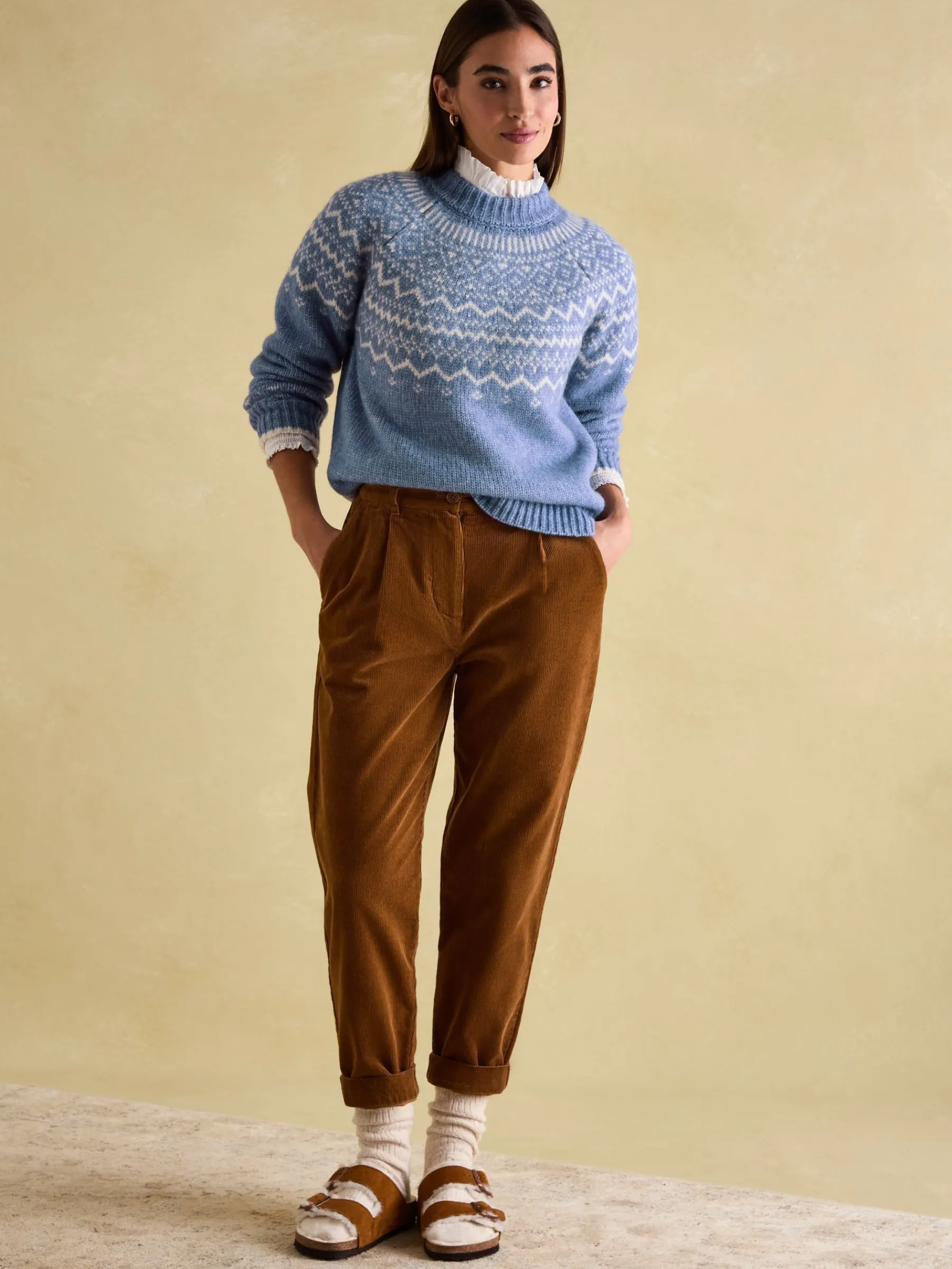 Charlotte Crew Neck Fair Isle Jumper<Joules Outlet