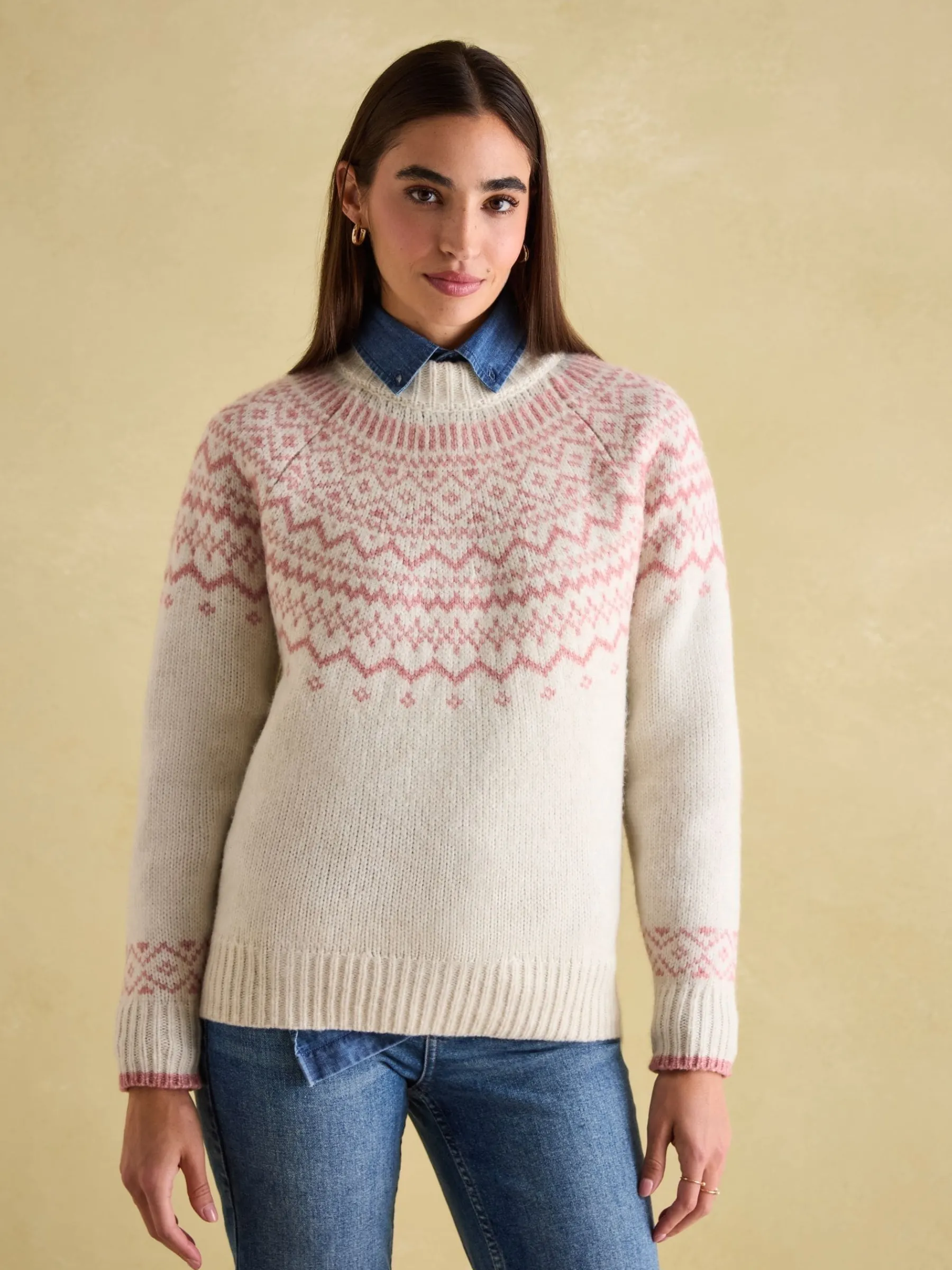 Charlotte Crew Neck Fair Isle Jumper<Joules Sale