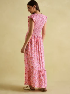 Clover Shirred Dress<Joules Clearance