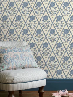 Juliette Floral Print 10M Wallpaper<Joules Best