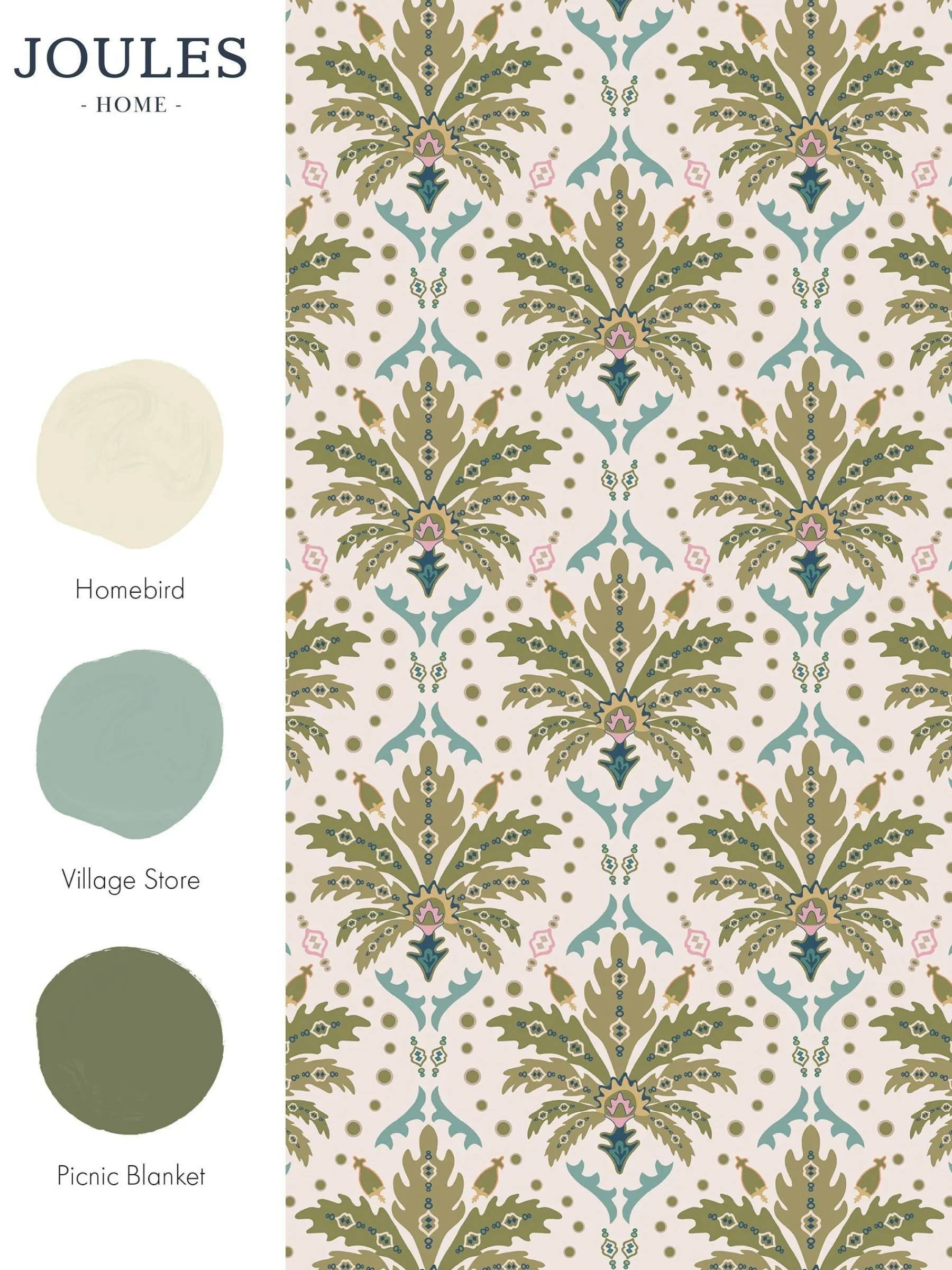 Palm Geo Print 10M Wallpaper<Joules Best