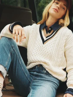 Dawson Cable Knit Cricket Jumper<Joules Hot