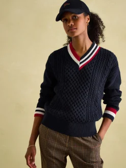 Dawson Cable Knit Cricket Jumper<Joules New