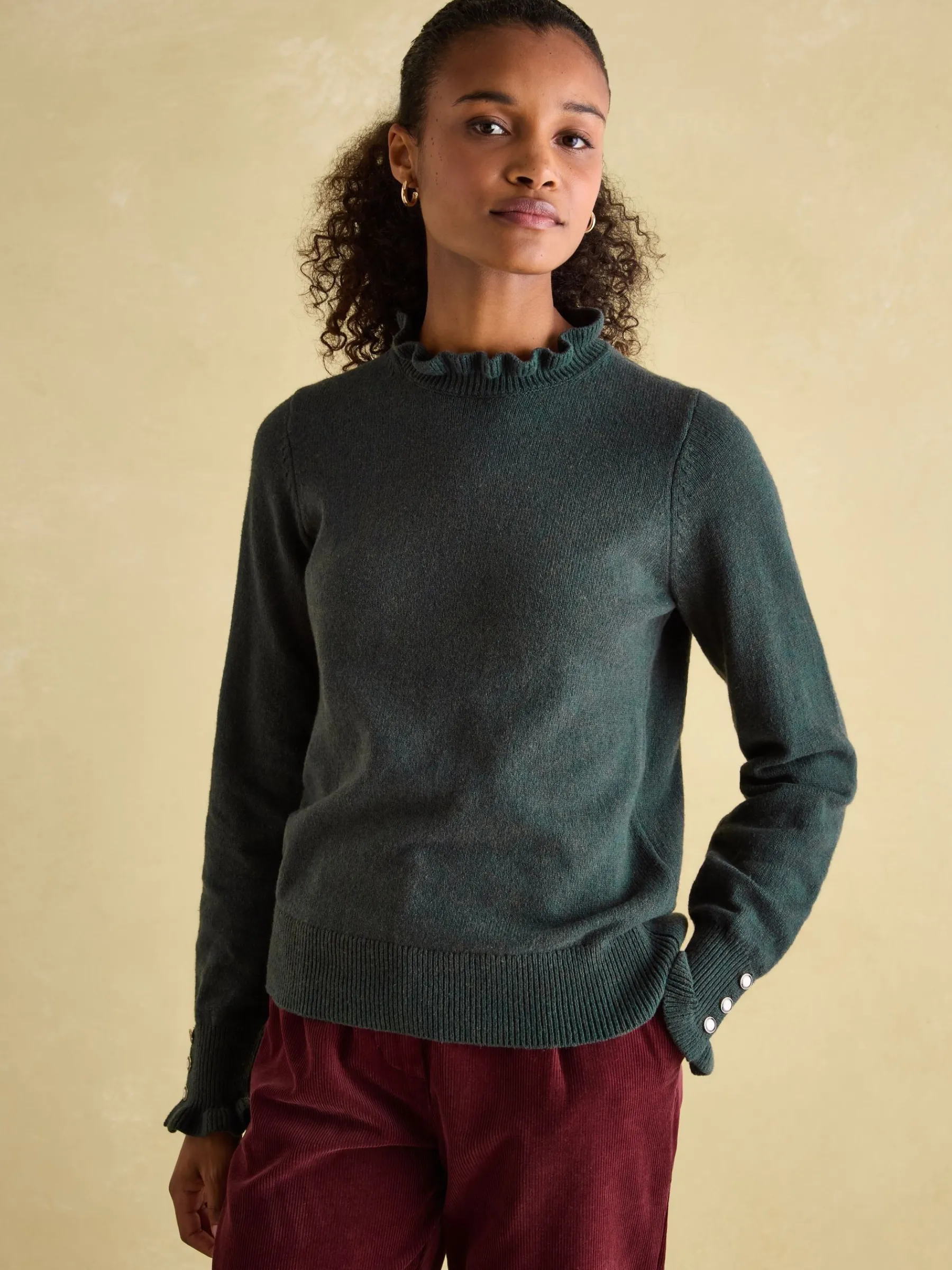 Edith Frill Neck Jumper<Joules