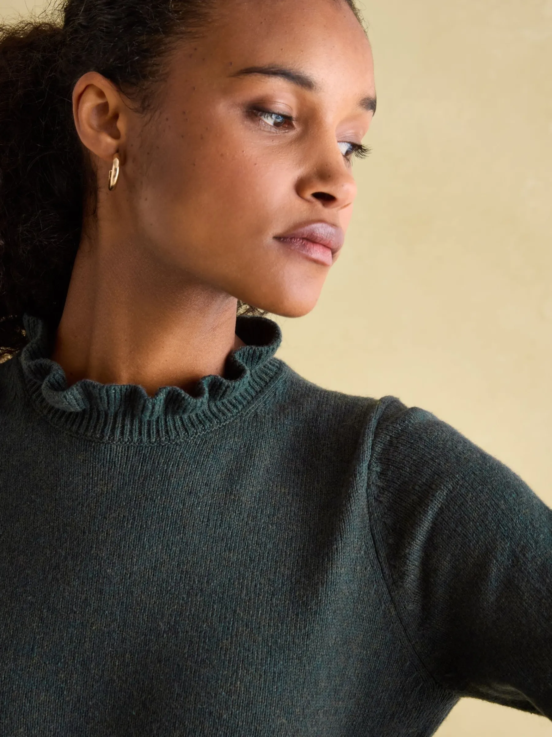 Edith Frill Neck Jumper<Joules