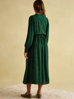 Elena Green Paisley Button Down Maxi Dress<Joules Best