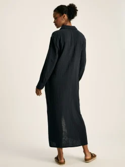 Erica Button Through Cotton Shirt Dress<Joules New