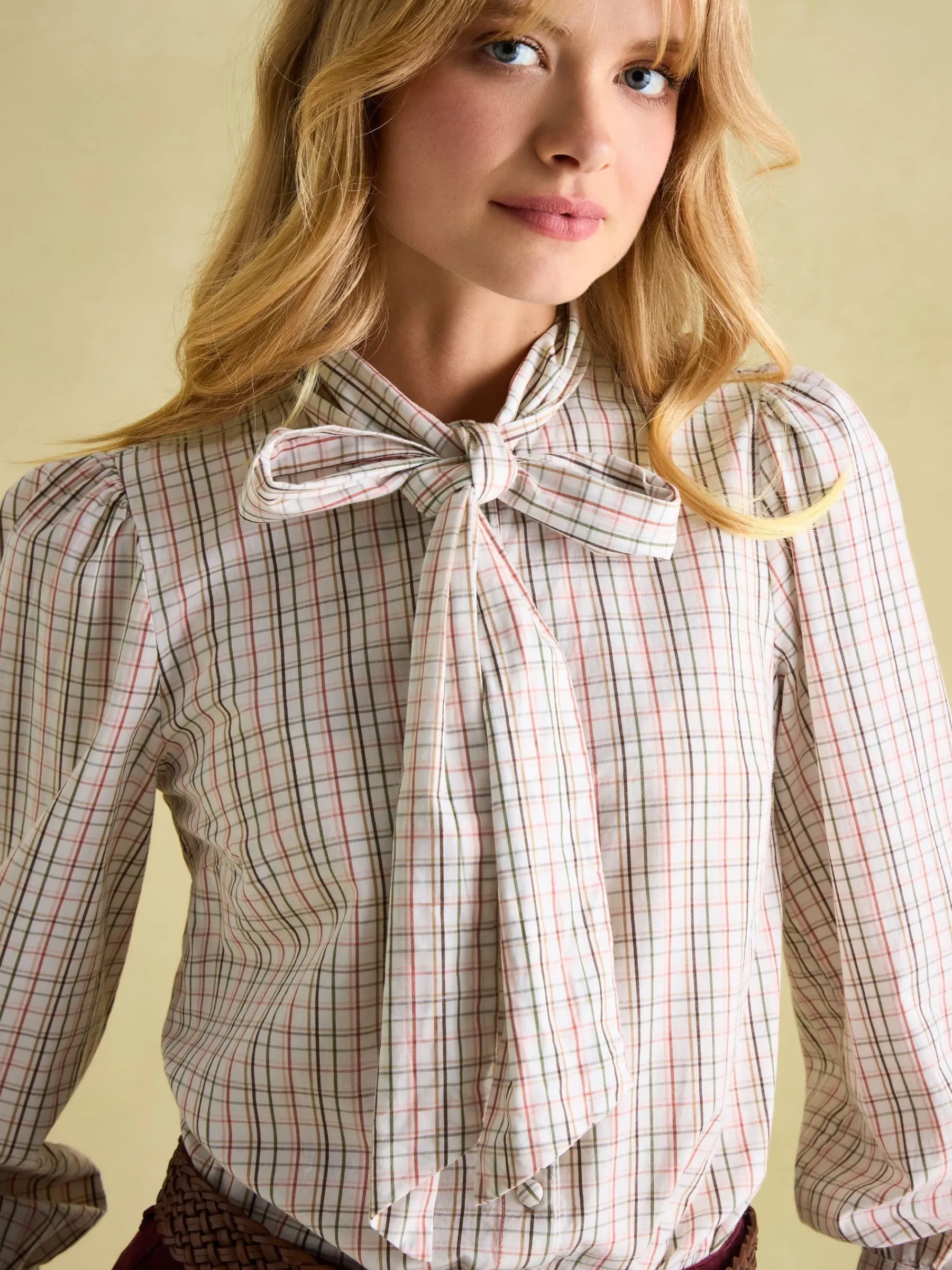 Everly Tie Neck Blouse<Joules Clearance