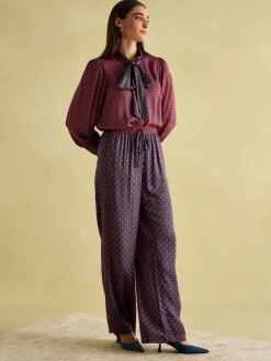 Everly Tie Neck Blouse<Joules Outlet