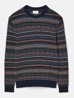 Fair Isle Crew Neck Jumper Contains Merino Wool<Joules Best