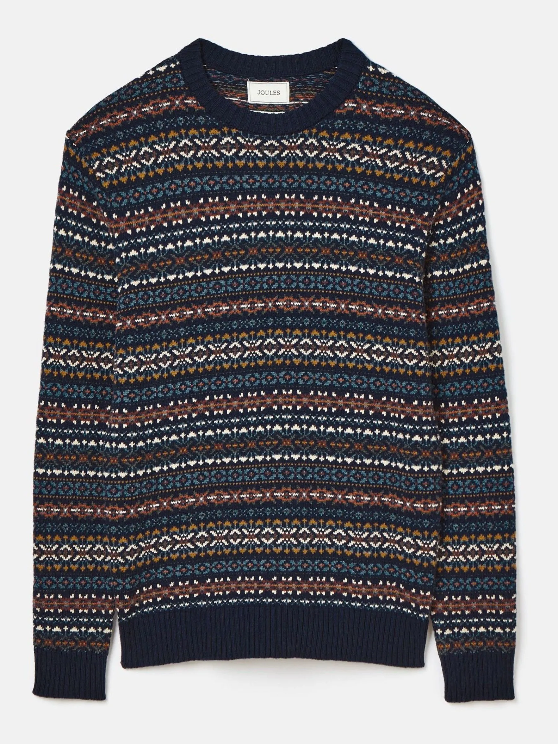 Fair Isle Crew Neck Jumper Contains Merino Wool<Joules Best
