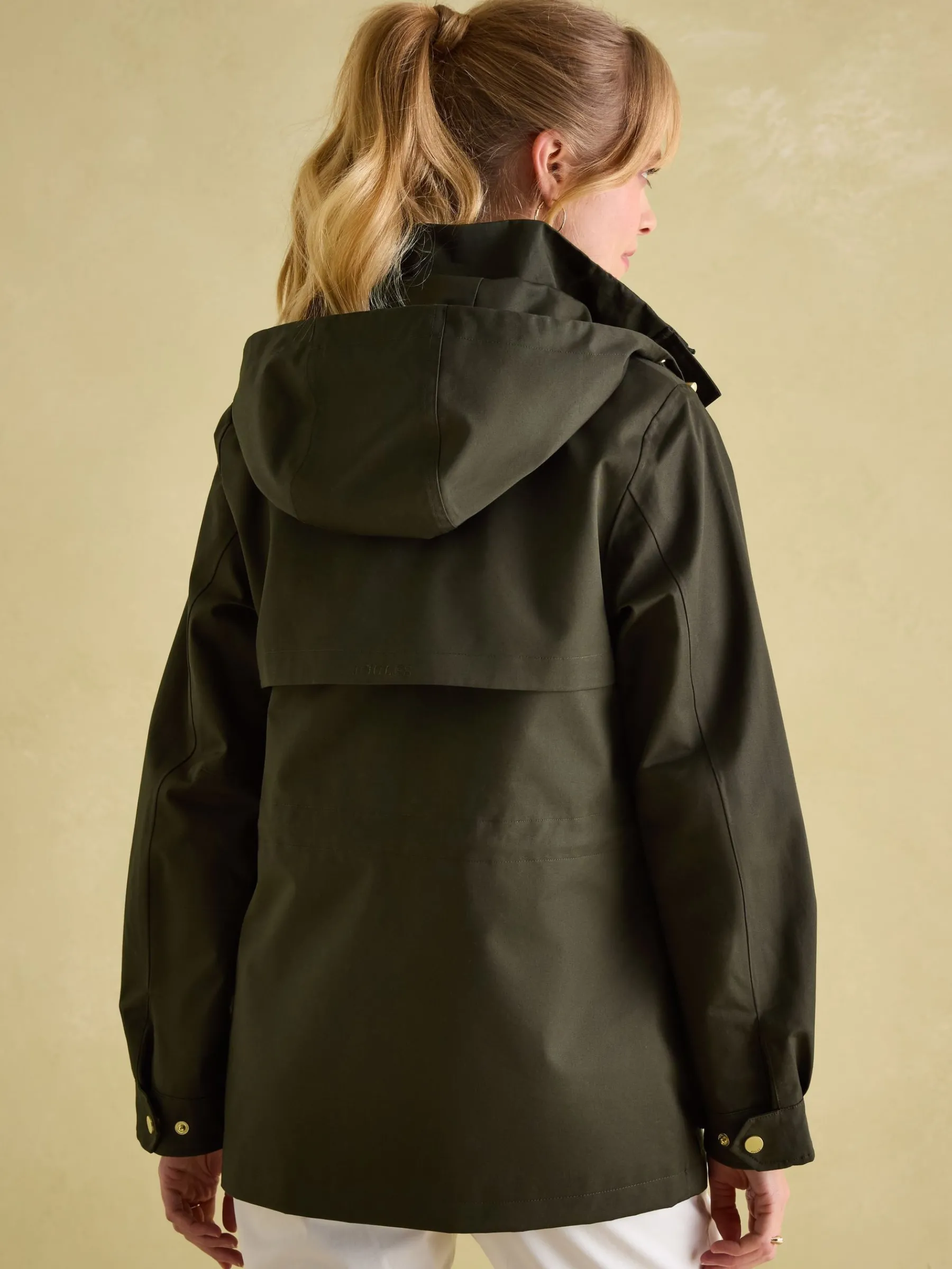 Fairford Khaki Green Waterproof Raincoat with Hood<Joules Discount