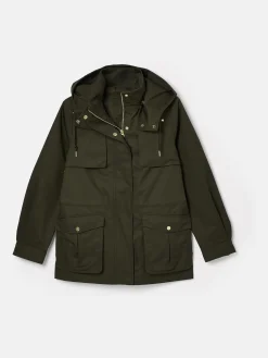 Fairford Khaki Green Waterproof Raincoat with Hood<Joules Discount