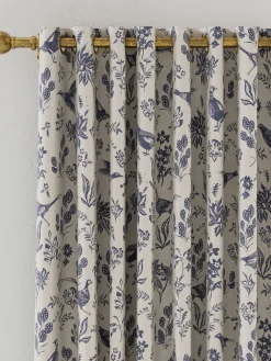 Festival Pheasants Set of 2 Blackout Eyelet Curtains<Joules Clearance