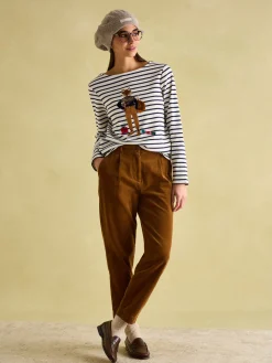 Festive Harbour Boat Neck Breton Top<Joules Online