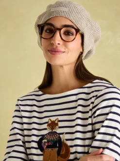 Festive Harbour Boat Neck Breton Top<Joules Online