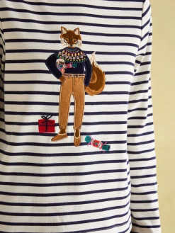 Festive Harbour Boat Neck Breton Top<Joules Online