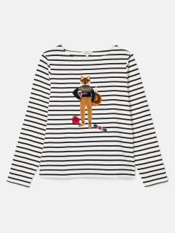 Festive Harbour Boat Neck Breton Top<Joules Online