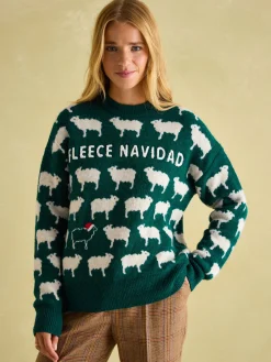 Fleece Navidad Christmas Jumper<Joules Online