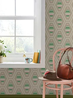 Garden Greens Hallaton Kilim 10M Wallpaper<Joules Online
