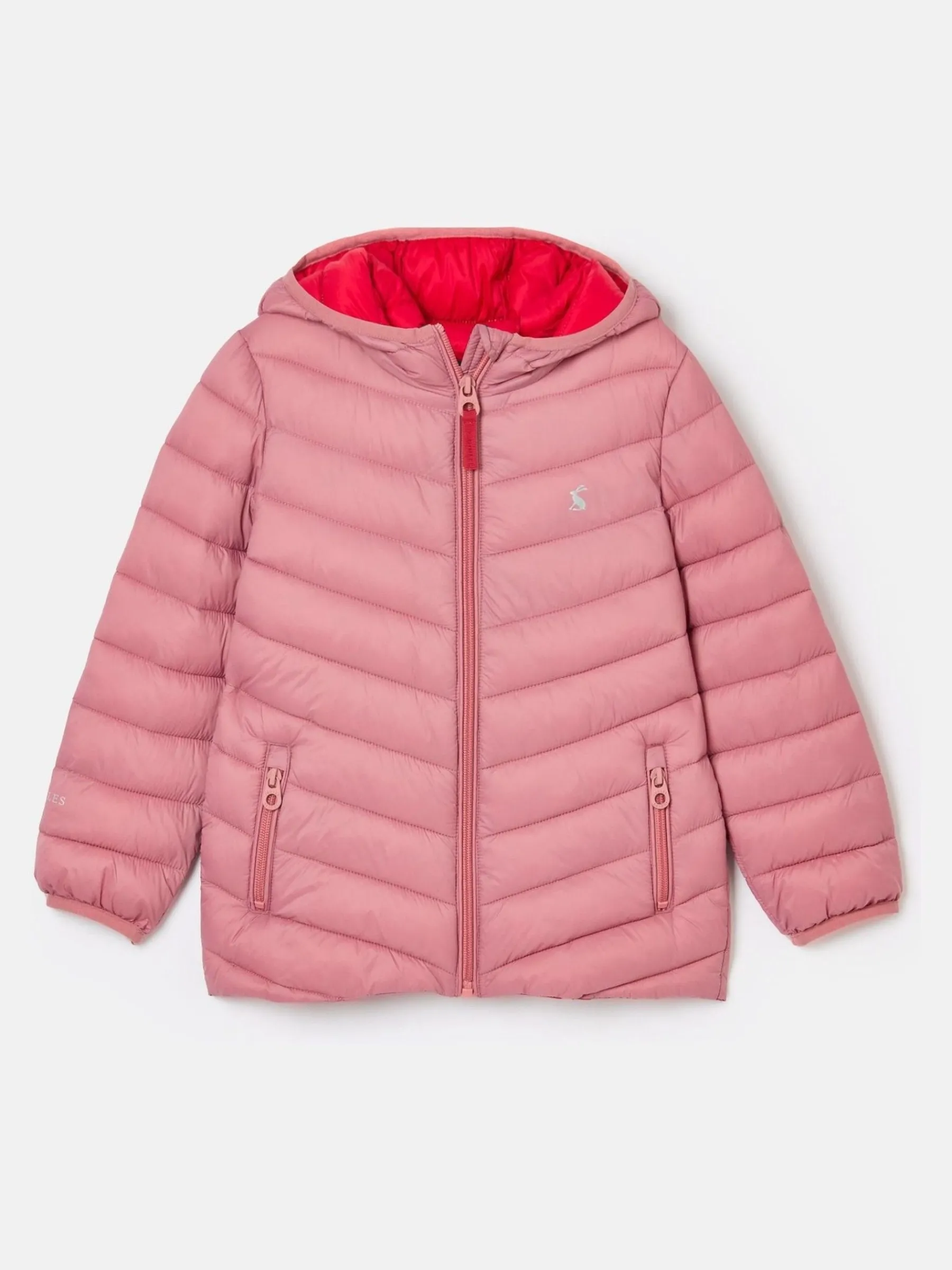 Girls' Kinnaird Light Pink Showerproof Padded Coat<Joules Clearance