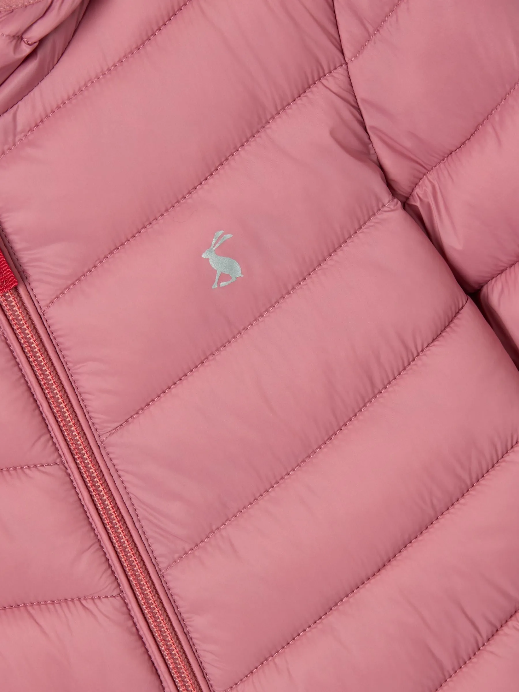 Girls' Kinnaird Light Pink Showerproof Padded Coat<Joules Clearance