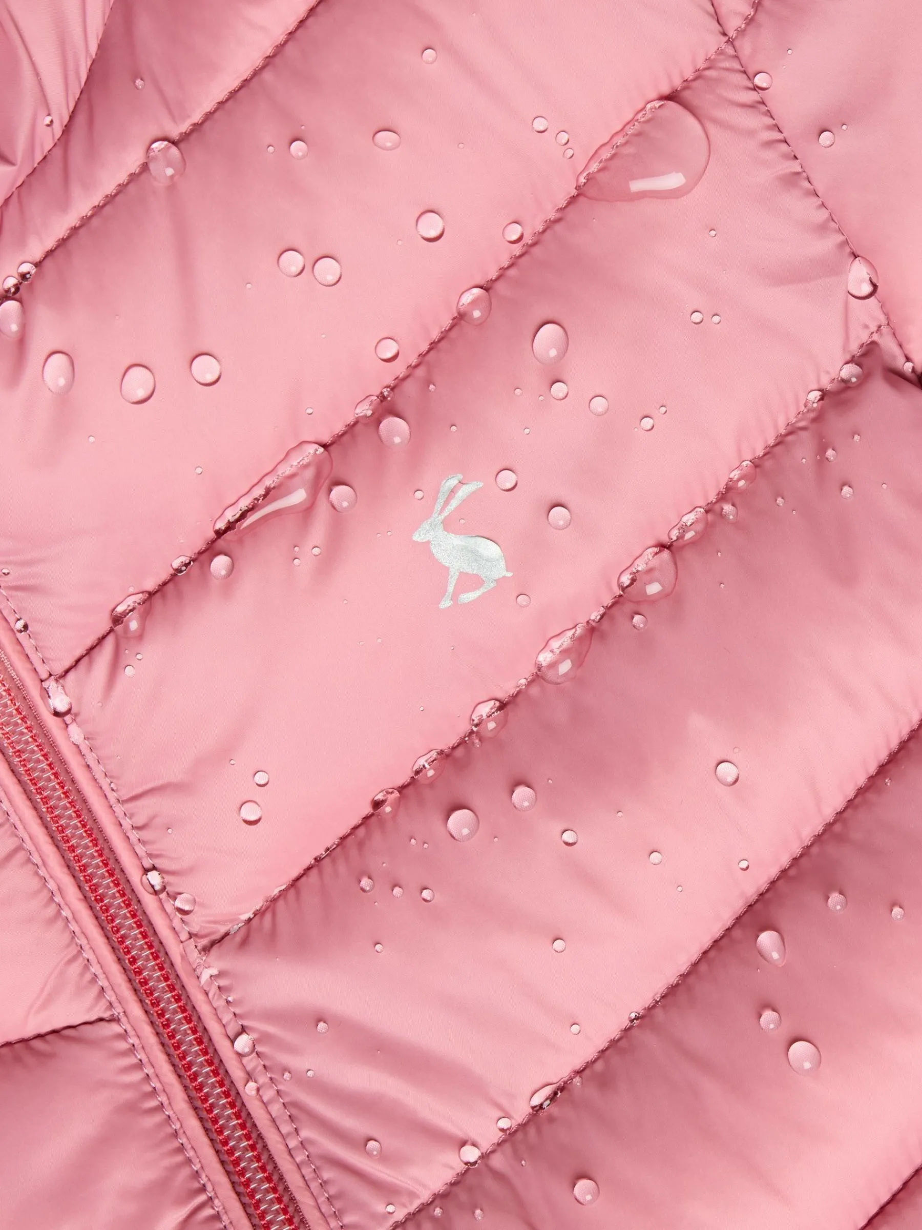 Girls' Kinnaird Light Pink Showerproof Padded Coat<Joules Clearance
