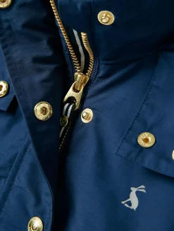 Girls' Meadow Navy Blue Lightweight Waterproof Raincoat With Hood<Joules Online