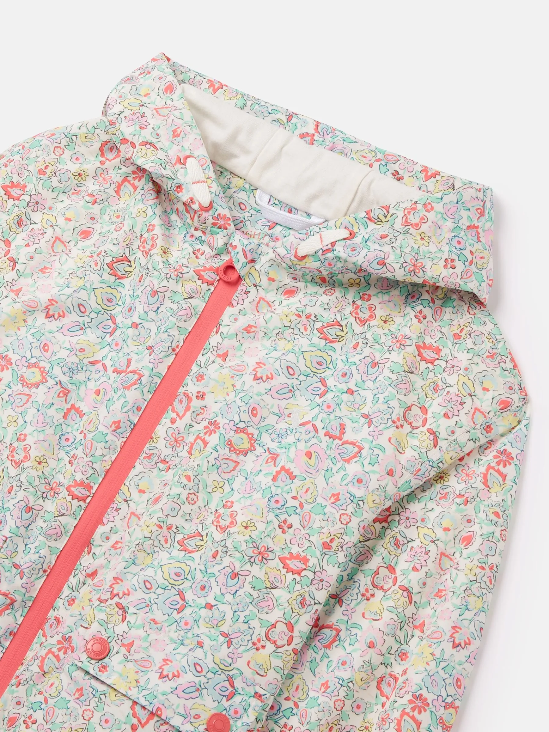 Girls' Windbreaker Multi Floral Waterproof Raincoat<Joules Online