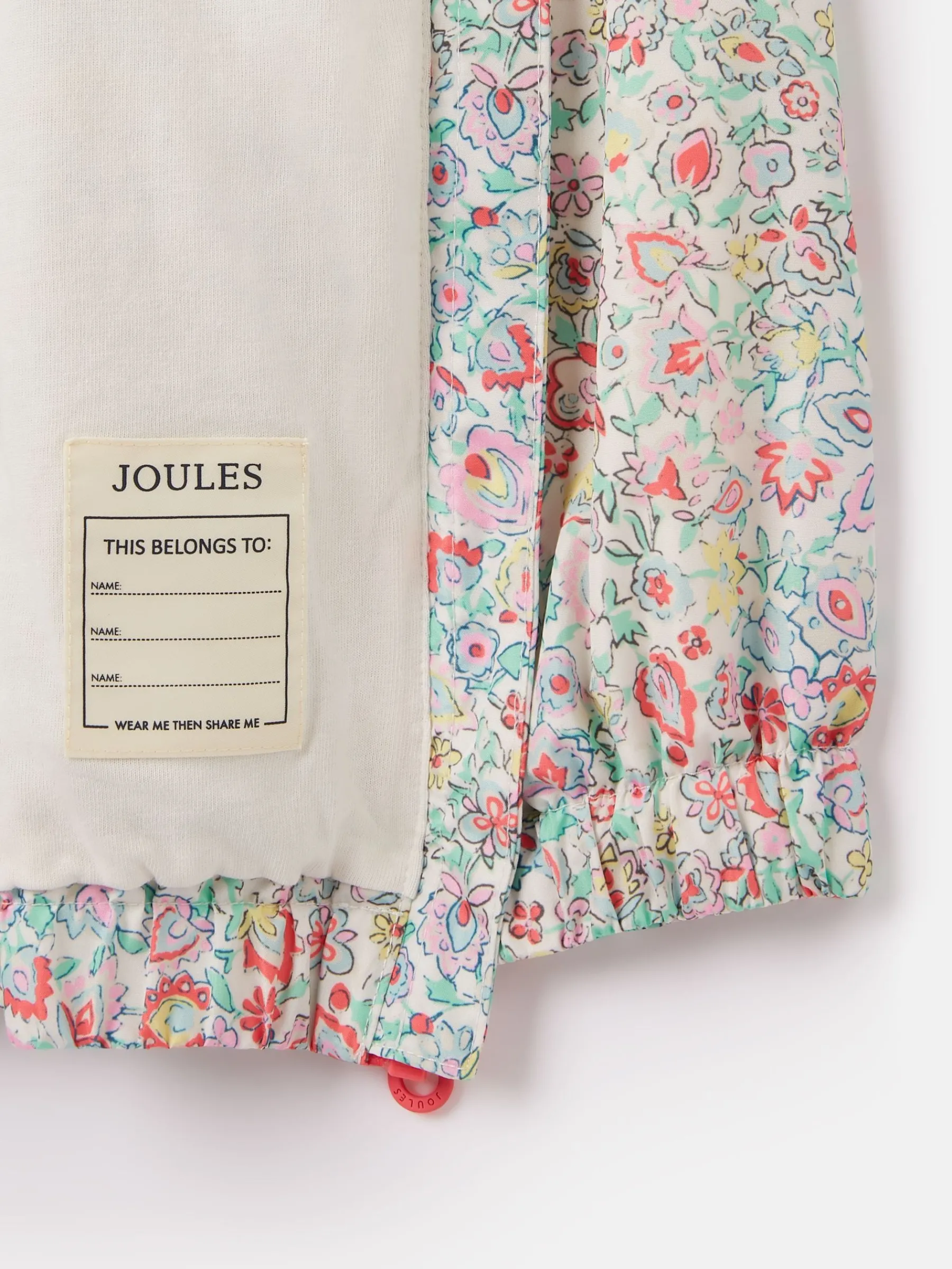 Girls' Windbreaker Multi Floral Waterproof Raincoat<Joules Online