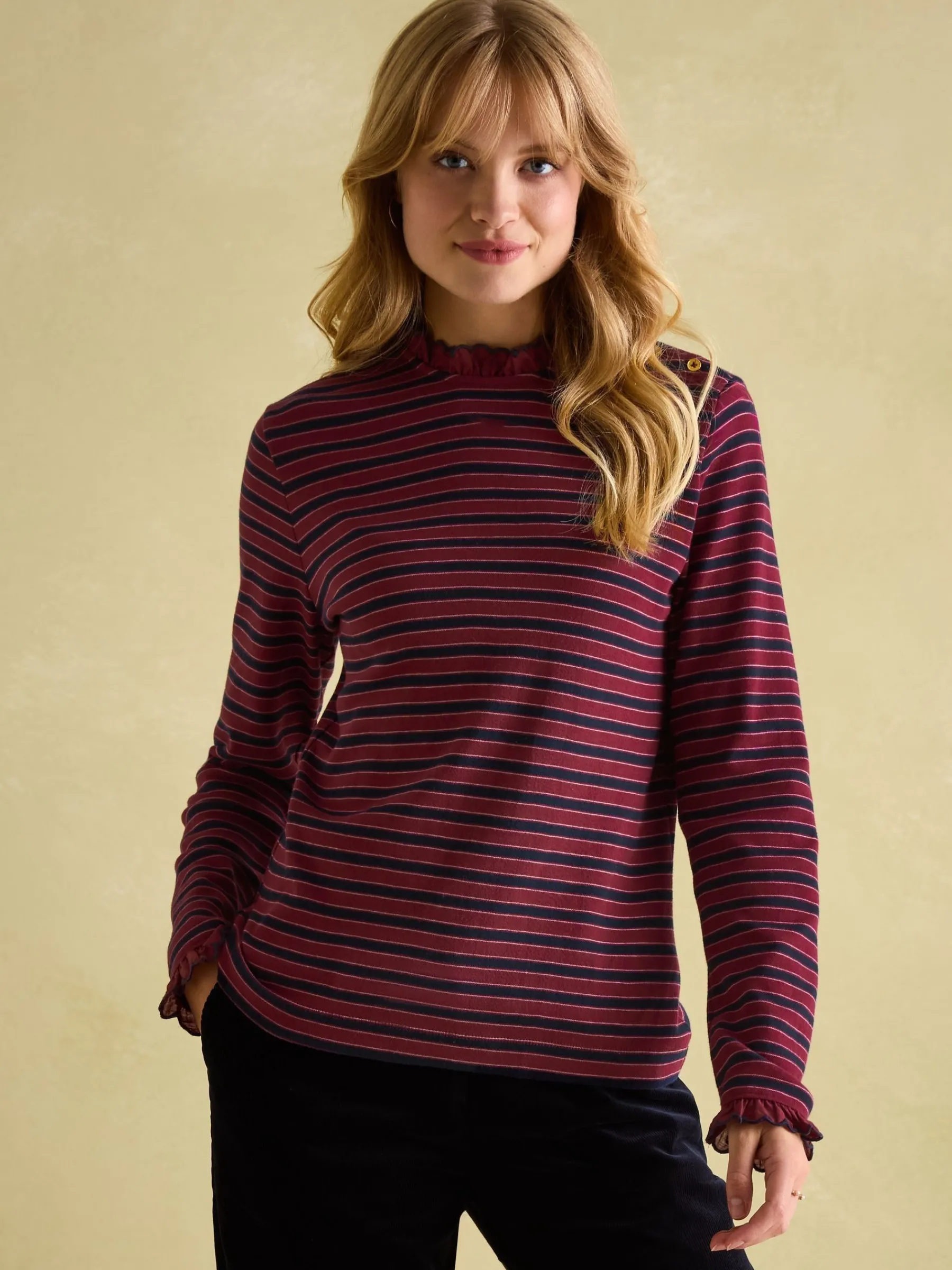 Grace Long Sleeve Jersey Top<Joules Clearance