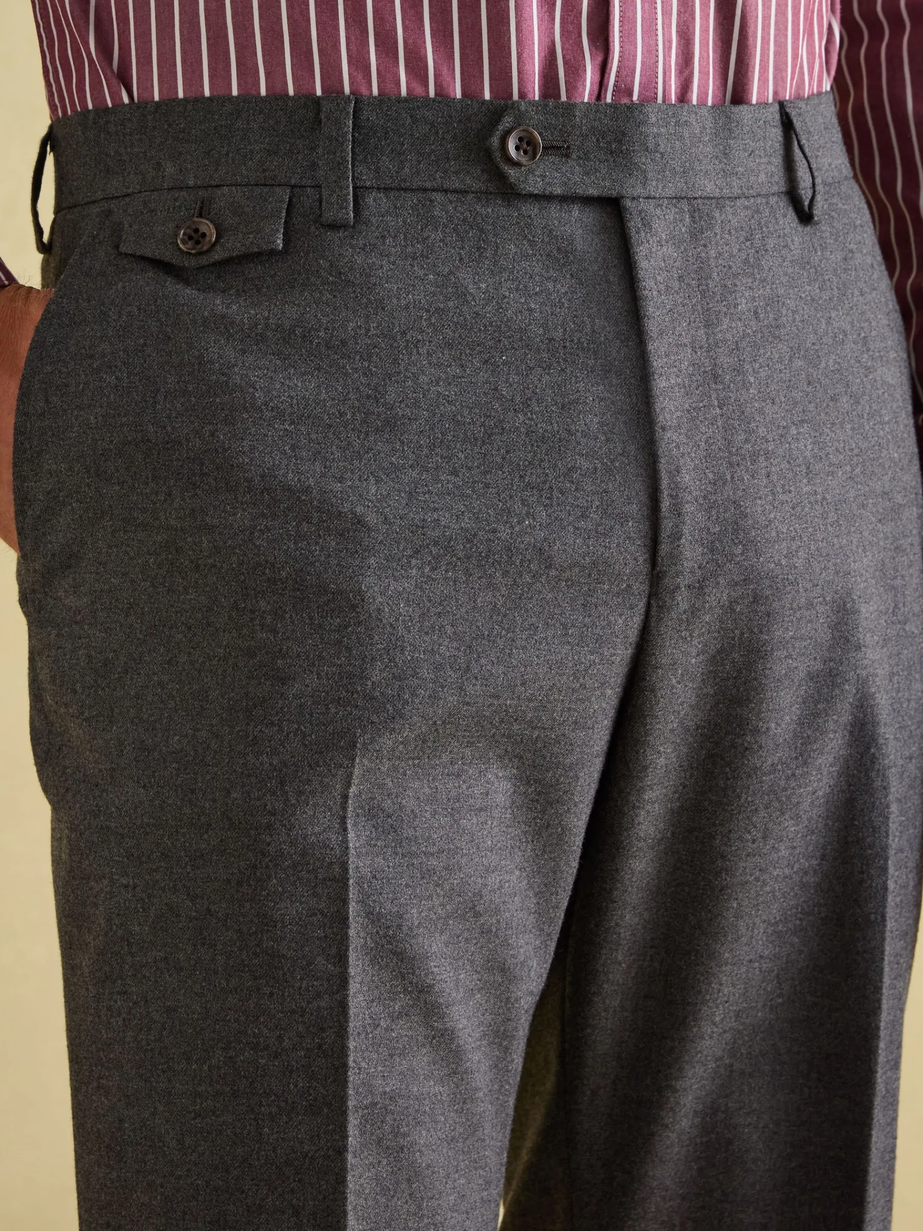 Slim Fit Flannel Suit Trousers<Joules Discount