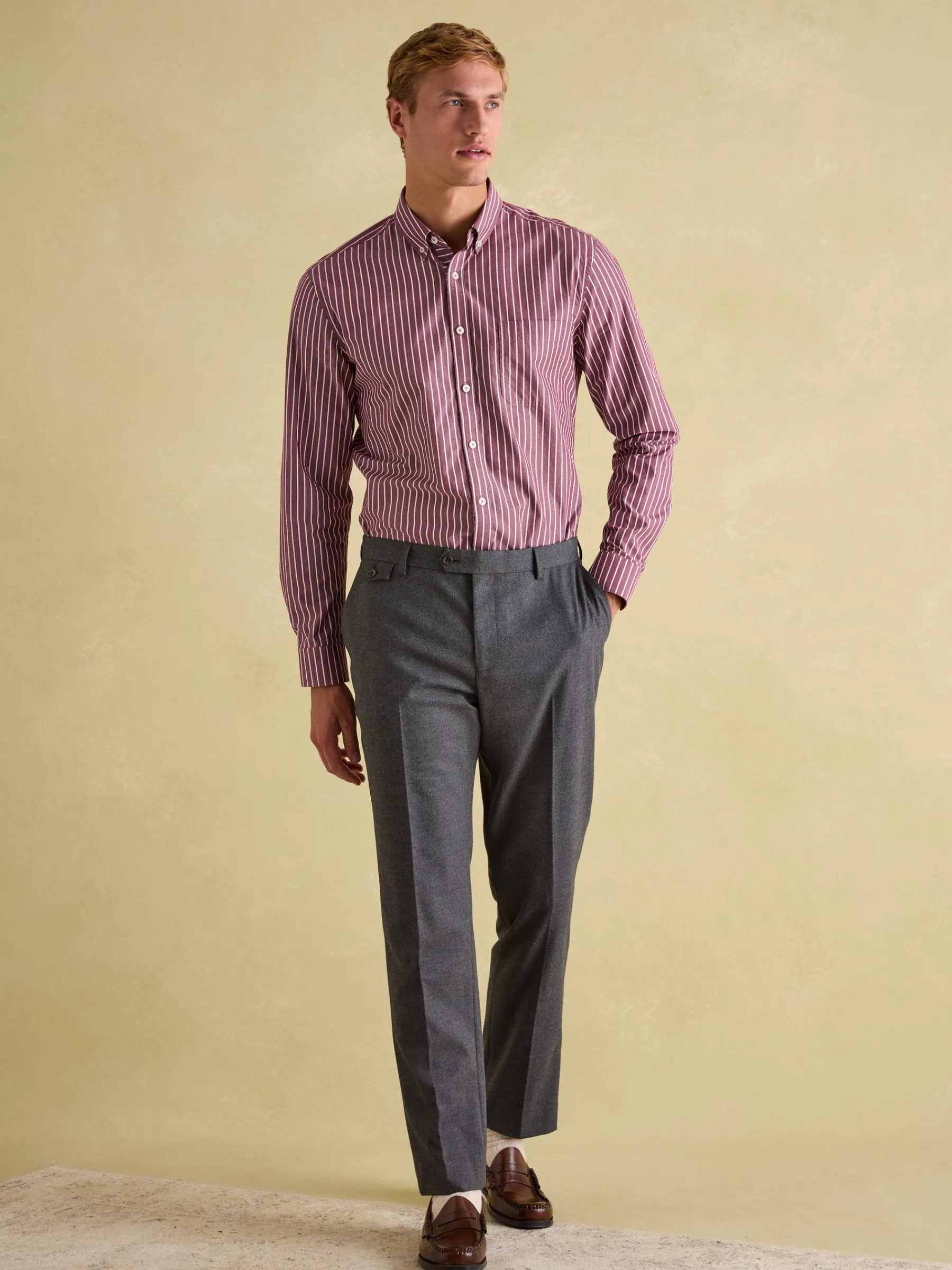 Slim Fit Flannel Suit Trousers<Joules Discount
