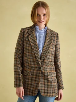 Hackmore Relaxed Fit Wool Blend Tweed Blazer<Joules New