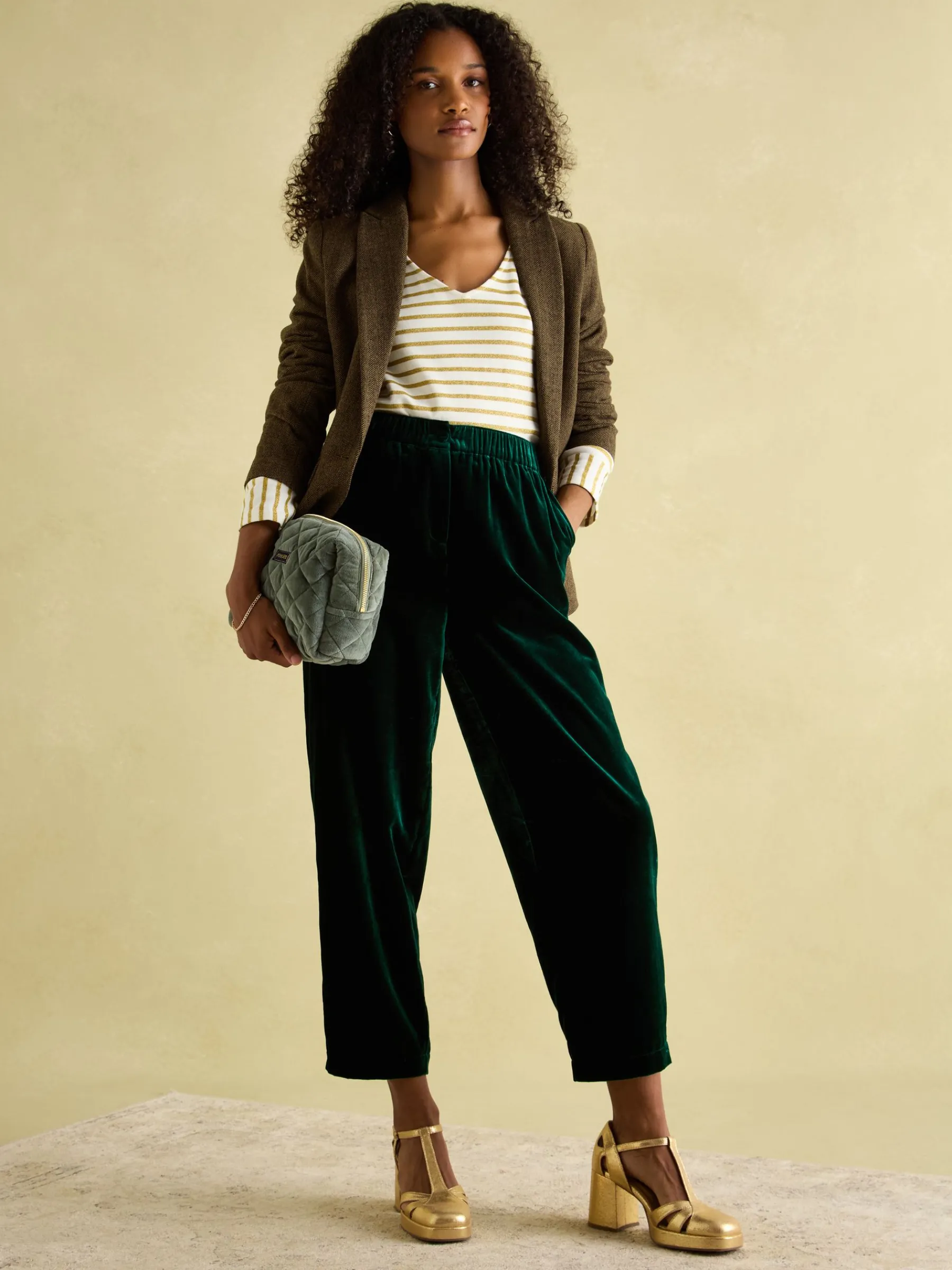 Harbour V-Neck Jersey Top<Joules Discount