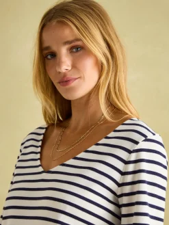 Harbour V-Neck Jersey Top<Joules Online