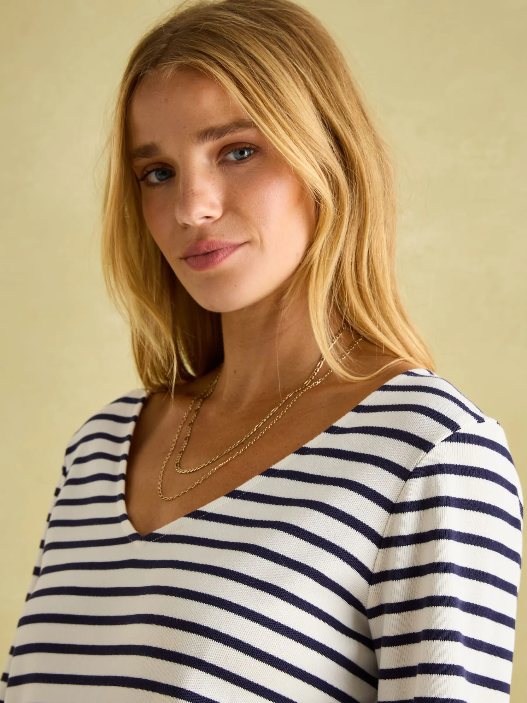 Harbour V-Neck Jersey Top<Joules Online