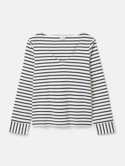 Harbour V-Neck Jersey Top<Joules Online