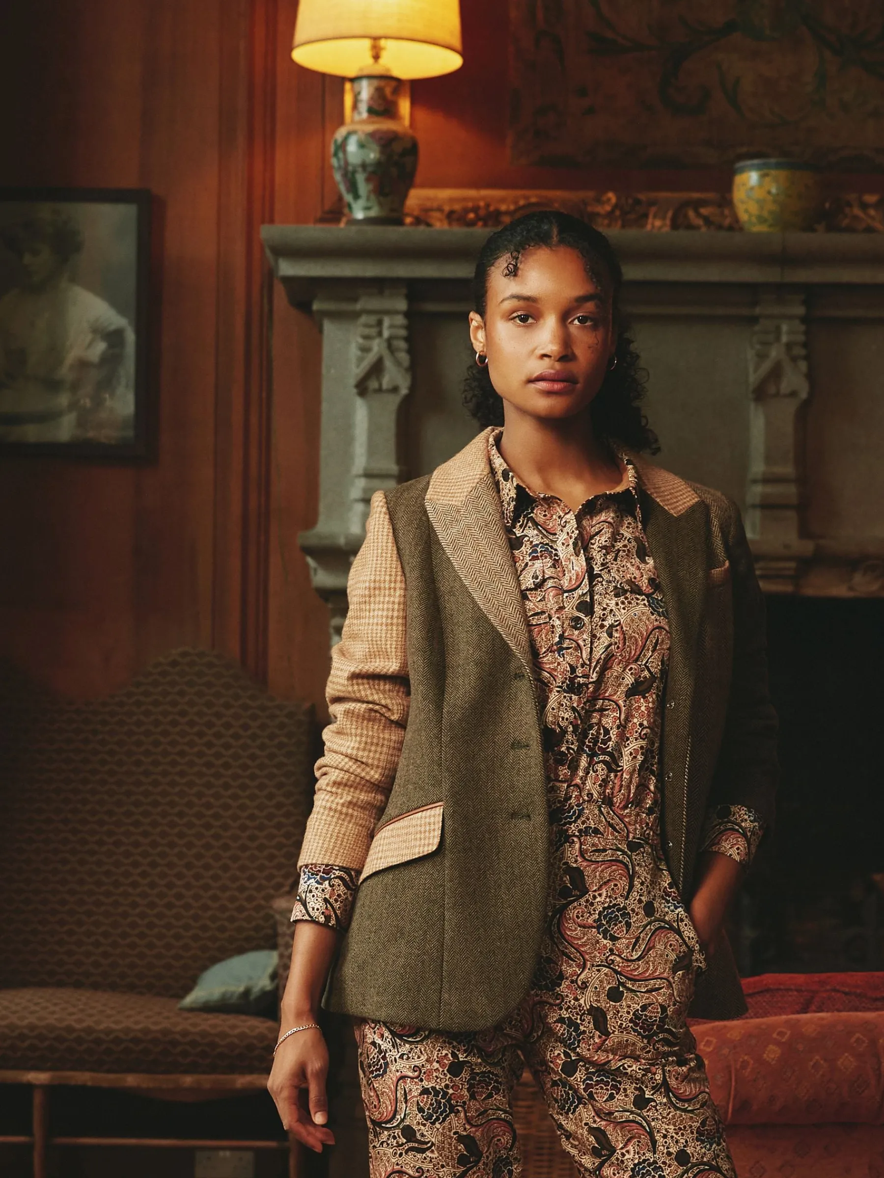 Harlow Hotchpotch Tweed Blazer<Joules Online