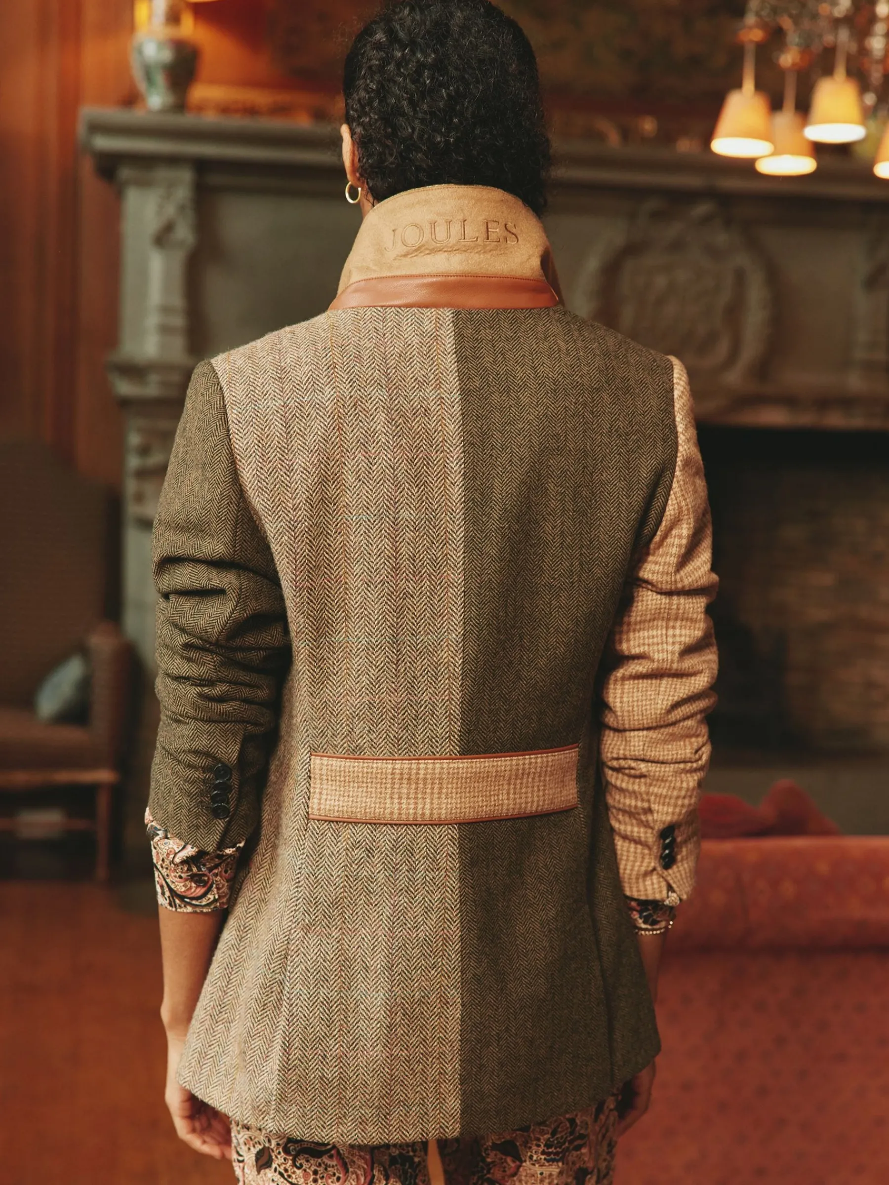 Harlow Hotchpotch Tweed Blazer<Joules Online
