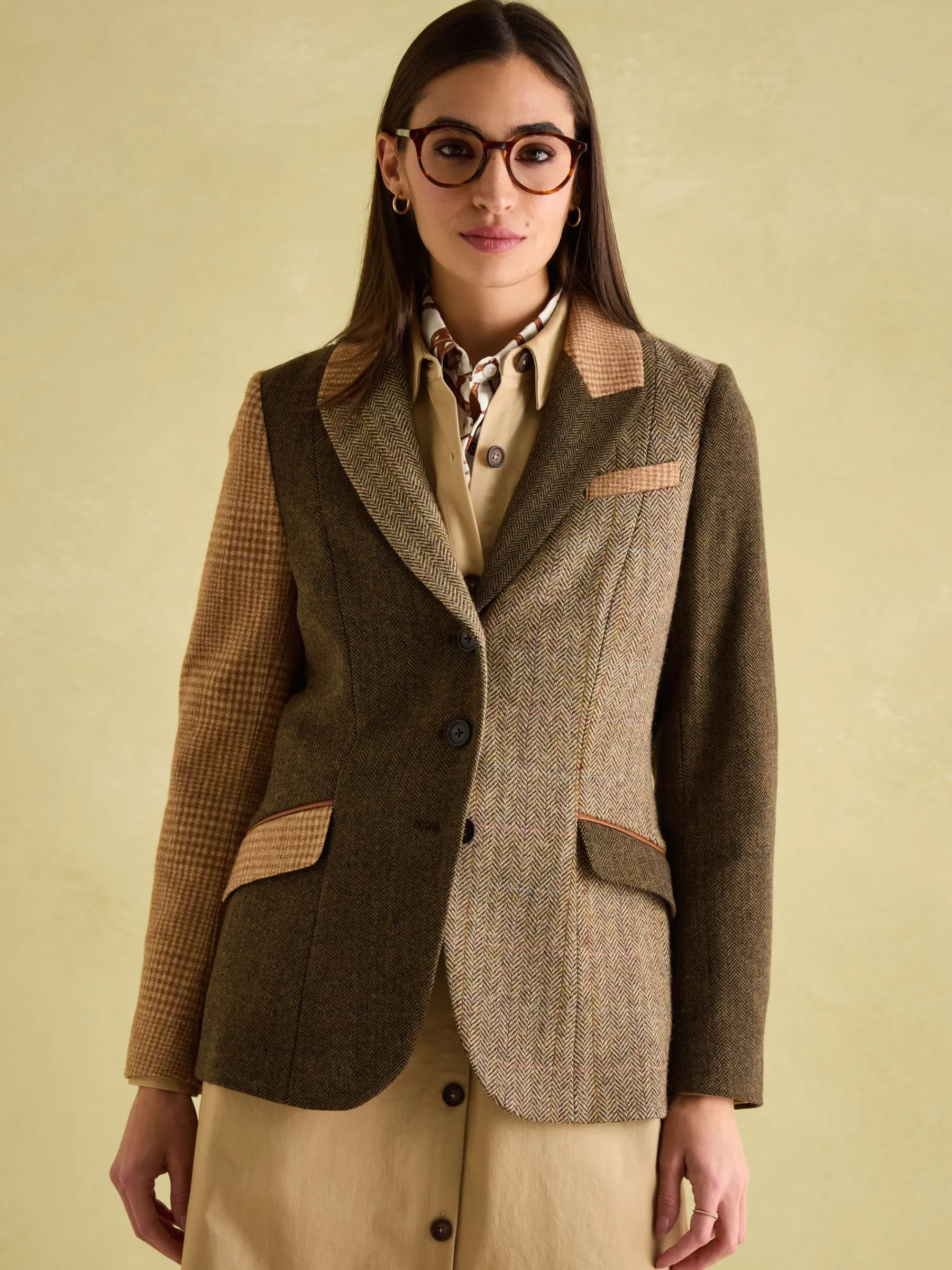 Harlow Hotchpotch Tweed Blazer<Joules Online