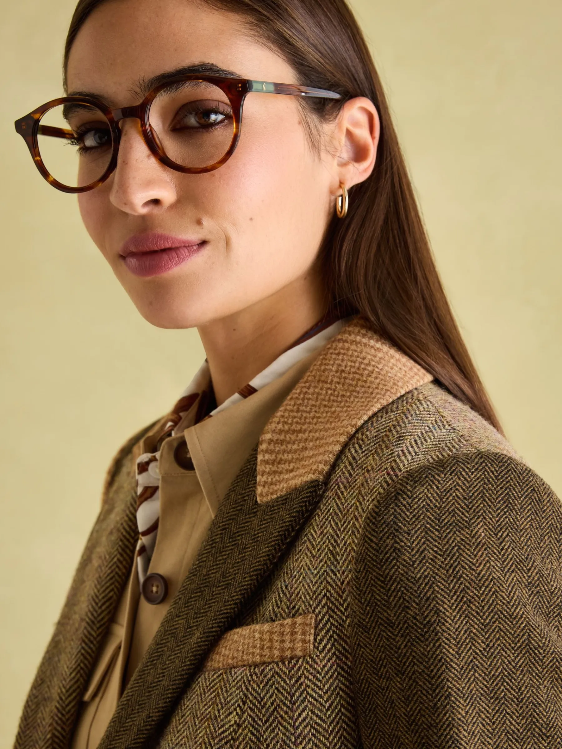 Harlow Hotchpotch Tweed Blazer<Joules Online