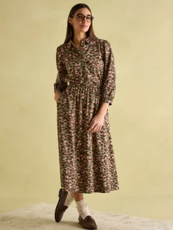 Hazel Khaki Green Jersey Shirt Dress<Joules Best