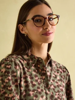 Hazel Khaki Green Jersey Shirt Dress<Joules Best